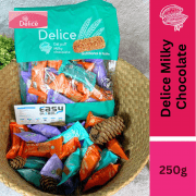 Delice Snek Coklat Susu Oat Puff | Milky Chocolate Mini Bar Snacks 250G Oatmeal 30pcs+/-