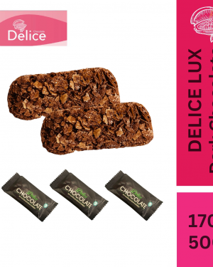 Delice LUX Coklat Gelap | Delice Lux Dark Chocolate – Snek Sihat Viral, Halal, Premium, Asal Uzbek 170g & 500g