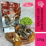 Delice LUX Snek Coklat Gelap Oat Puff | Dark Chocolate Mini Bar Snacks 170g Oatmeal 20pcs+/-