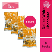 Delice Snek Coklat Putih Oat Puff | White Chocolate Mini Bar Snacks Oatmeal 170G*8 packs