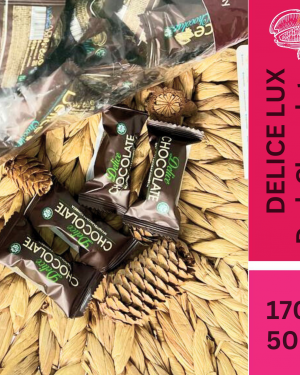 Delice LUX Snek Coklat Gelap Oat Puff | Dark Chocolate Mini Bar Snacks 170g & 500g