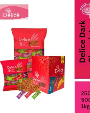 Delice Coklat Gelap | Delice Dark Chocolate – Snek Sihat Viral, Halal, Premium, Asal Uzbek   250g, 500g, 1kg