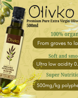 Olivko Organic Pure Extra Virgin Olive Oil 500ML